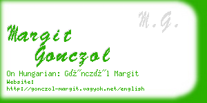 margit gonczol business card